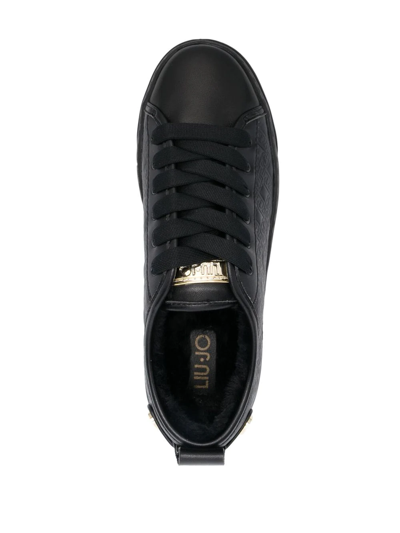 Liu •jo Solid Color Low-top Sneakers In Schwarz