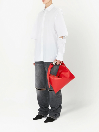 Jw Anderson Cut-out Straight Jeans In Grey