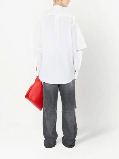 Jw Anderson Cut-out Straight Jeans In Grey