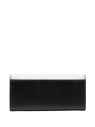 Shop Furla Logo-buckle Two-tone Wallet In Schwarz
