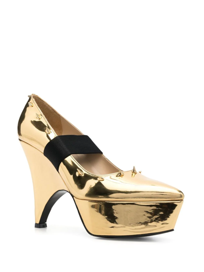 Shop Undercover Pointed-toe Pumps In Gold