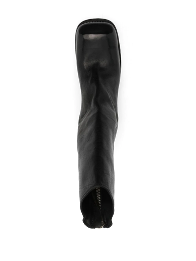 Guidi Rear-zip Horse Leather Boots In Black