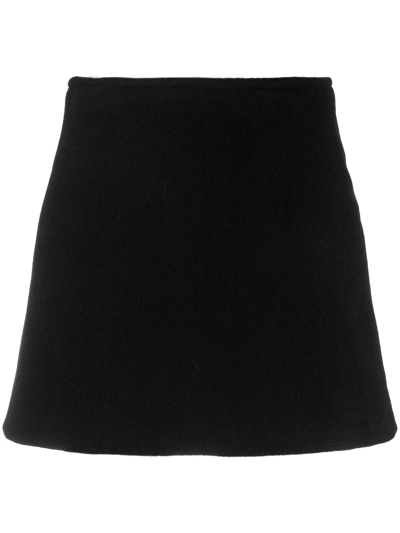 Shop Patou High-waisted A-line Miniskirt In Schwarz