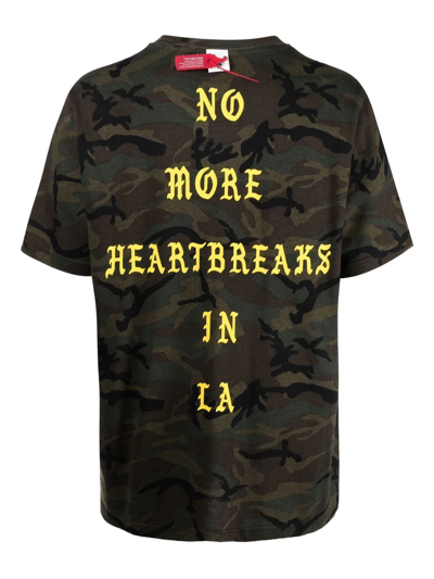 Mostly Heard Rarely Seen 8-bit No More Heartbreaks Camouflage-print T-shirt In Green