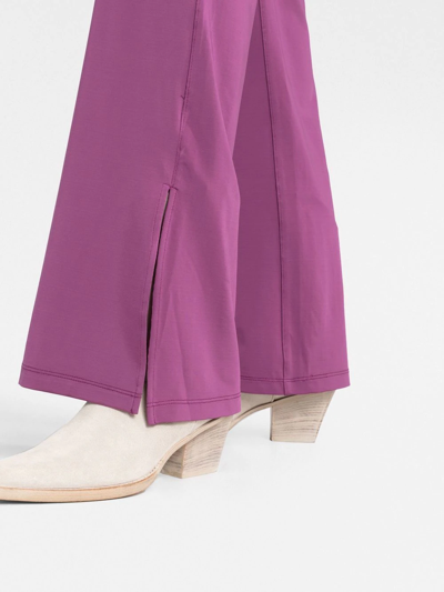 Remain Birger Christensen Split-cuff High-waisted Flared Trousers In Violett