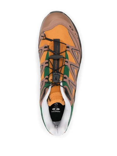 Shop Salomon Panelled Drawstring-fastening Low-top Sneakers In Orange