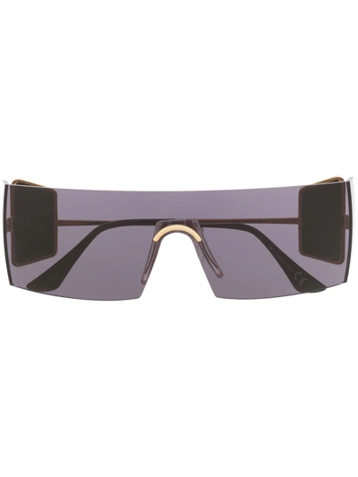 Shop Retrosuperfuture Pianeta Rectangle-frame Sunglasses In Schwarz
