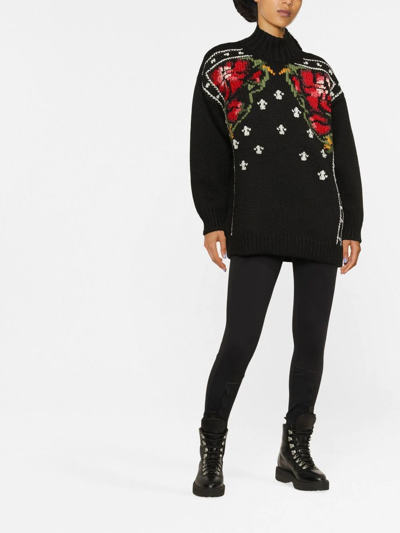 Shop Golden Goose Intarsia Rollneck Jumper In Schwarz