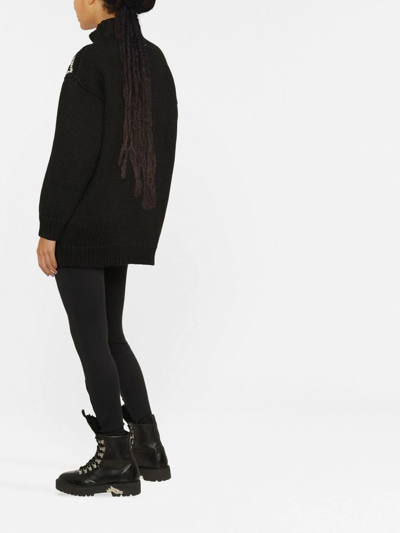 Shop Golden Goose Intarsia Rollneck Jumper In Schwarz