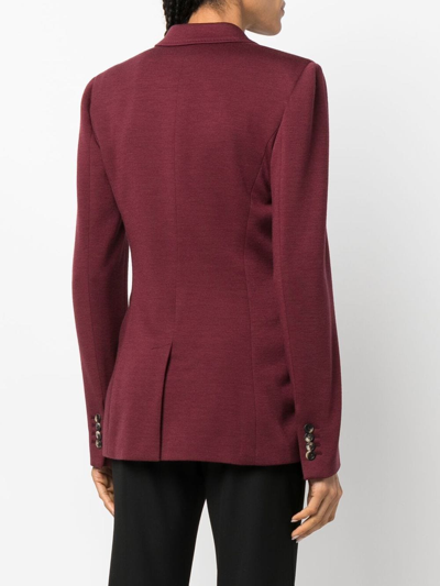 Shop Gabriela Hearst Double-breasted Wool-blend Blazer In Rot