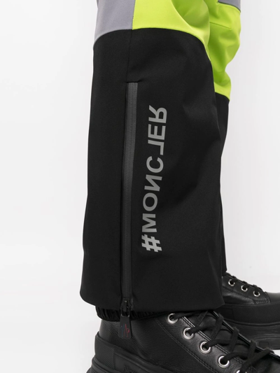 Shop Moncler Logo-print Ski Trousers In Grau