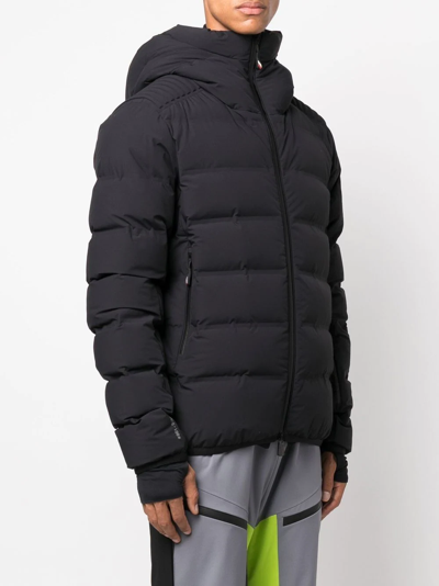Shop Moncler Lagorai Hooded Down Jacket In Black