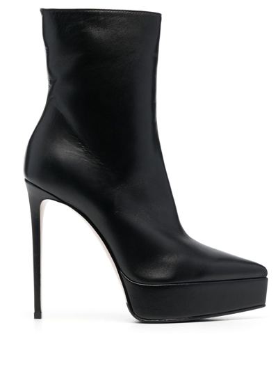 Shop Le Silla Uma 140mm Ankle Boots In Schwarz