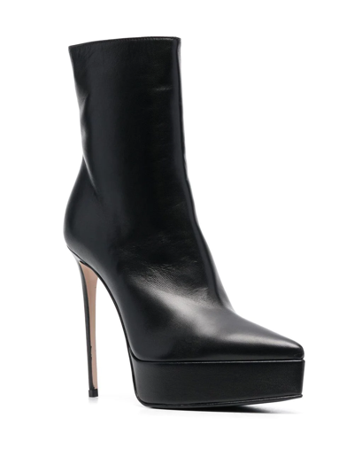 Shop Le Silla Uma 140mm Ankle Boots In Schwarz