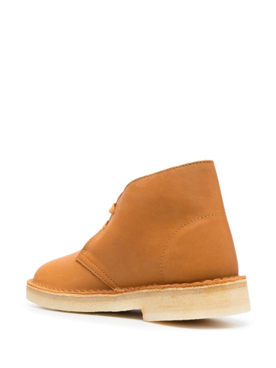 Shop Clarks Originals Lace-up Suede Boots In Braun