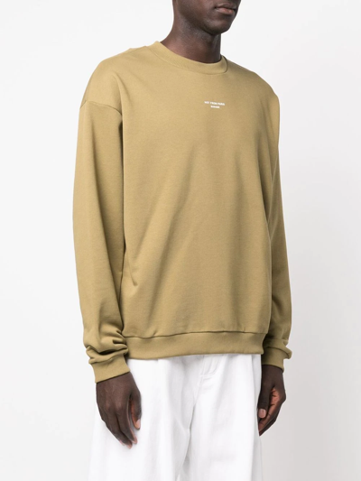 Drôle De Monsieur Logo-print Crew-neck Sweatshirt In Grün