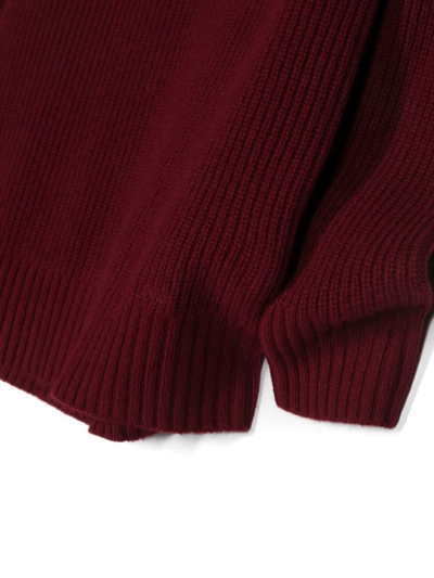 Shop Paolo Pecora Crew-neck Merino Wool Jumper In Rot