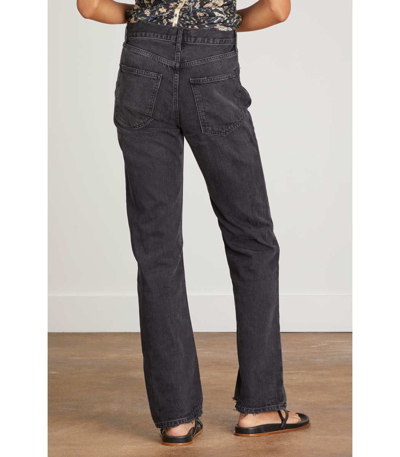 Shop Agolde Lana Jean In Washed Black