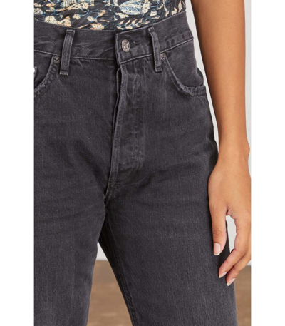 Shop Agolde Lana Jean In Washed Black