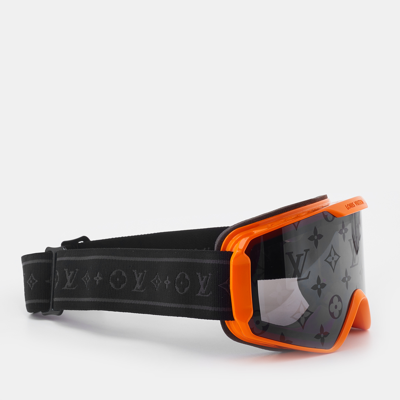 New Louis Vuitton Snow Mask In Orange & Black With Changeable Lens & Case