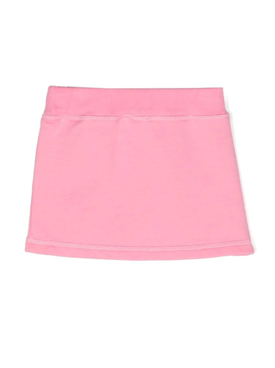 Shop Dsquared2 Logo-print Jersey Mini Skirt In Pink