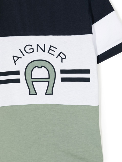 Shop Aigner Logo-print Short-sleeve T-shirt In Green