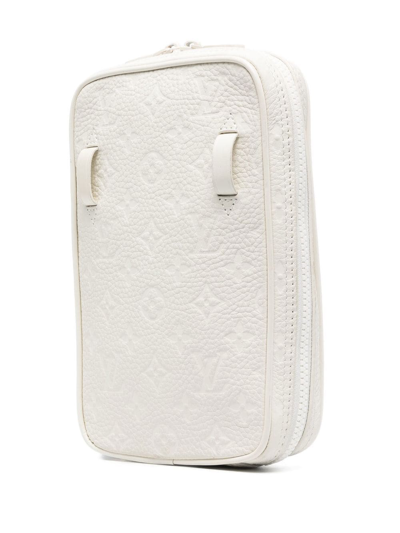 Pre-owned Louis Vuitton 2018  Taurillon Utility Belt Bag In White