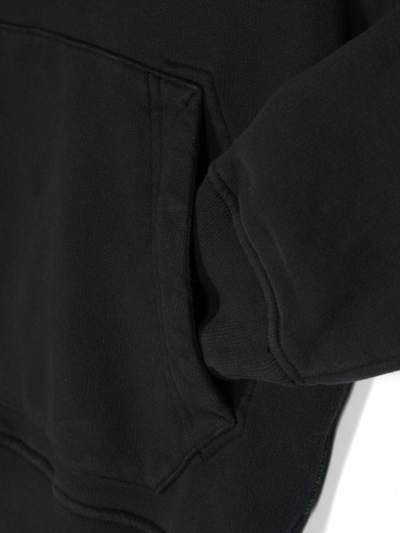 Shop Stone Island Junior Basic Long-sleeved Hoodie In Black
