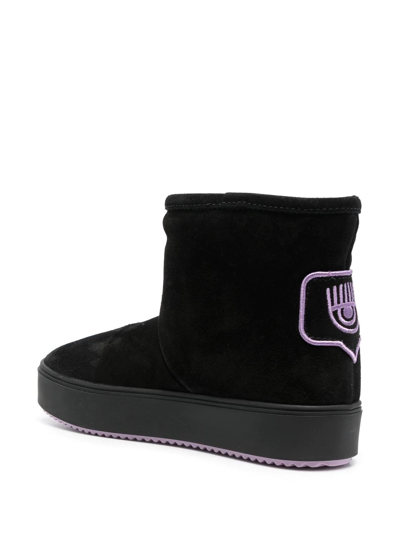 Chiara Ferragni Eyelike Ankle Boots In Black
