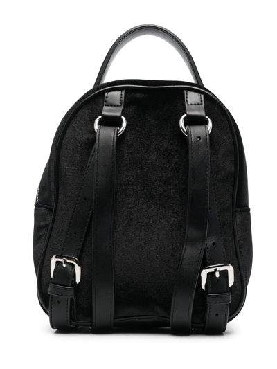 Shop John Richmond Junior Sequin-logo Studded Backpack In Black