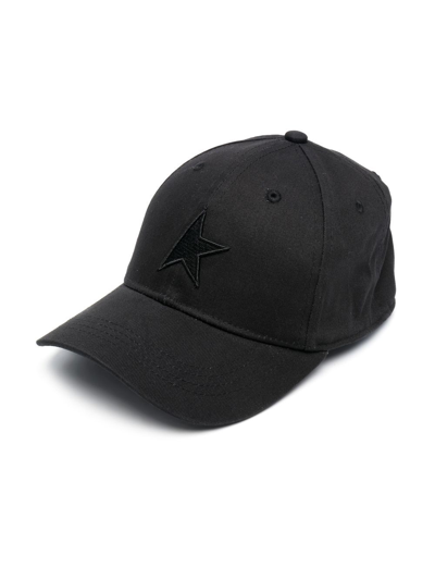 Shop Golden Goose Star-patch Baseball Cap In Black