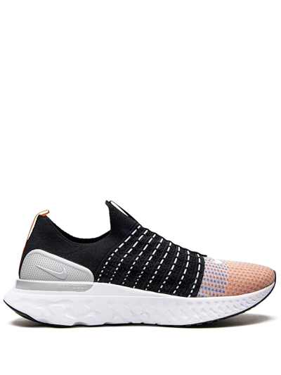 Nike React Phantom Run Flyknit 2 Sneakers In Black