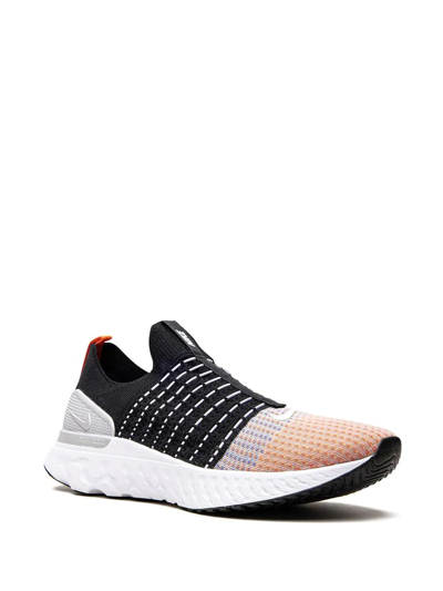 Nike React Phantom Run Flyknit 2 Sneakers In Black