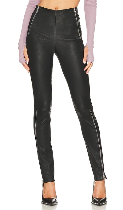 Shop Helmut Lang Leather Pant In Black