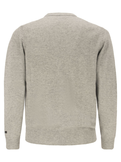 Shop Mc2 Saint Barth Snoopy Enduro Wool And Cashmere Blend Jumper In Melange Grey