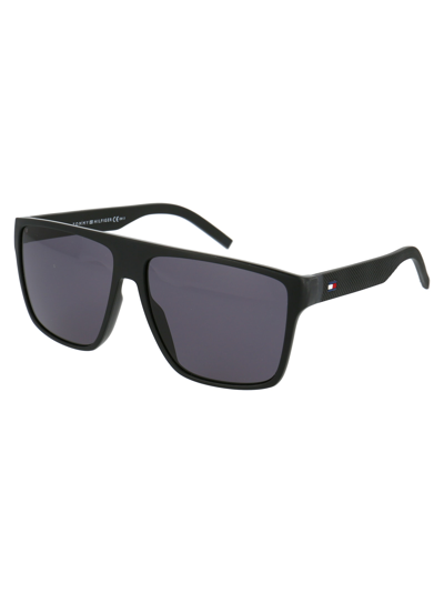 Shop Tommy Hilfiger Th 1717/s Sunglasses In 003ir Matte Black