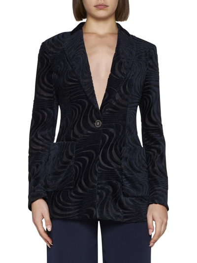 Giorgio Armani Devore' Velvet Blazer In Fantsia | ModeSens