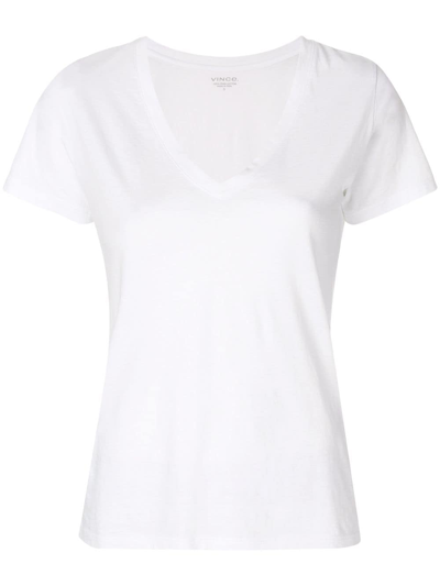 Shop Vince T Shirt In Owt Optic White