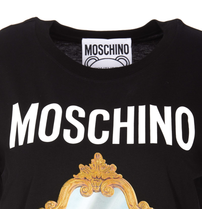 Shop Moschino Mirror Teddy Bear T-shirt In Black