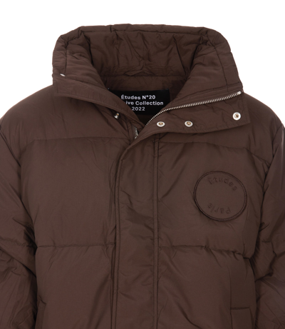 Shop Etudes Studio Polaris Down Jacket In Brown