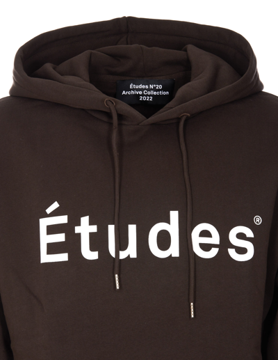 Shop Etudes Studio Klein Etudes Logo Hoodie In Brown