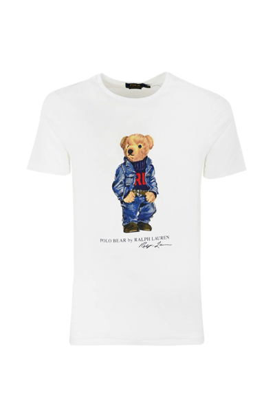 Shop Polo Ralph Lauren Polo Bear T-shirt With Print In White