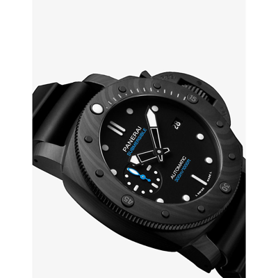 Shop Panerai Mens Black Pam01231 Submersible Carbotech Carbotech And Rubber Automatic Watch