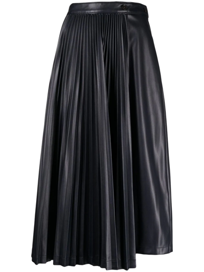 3.1 Phillip Lim Navy Asymmetric Midi Skirt In Ink