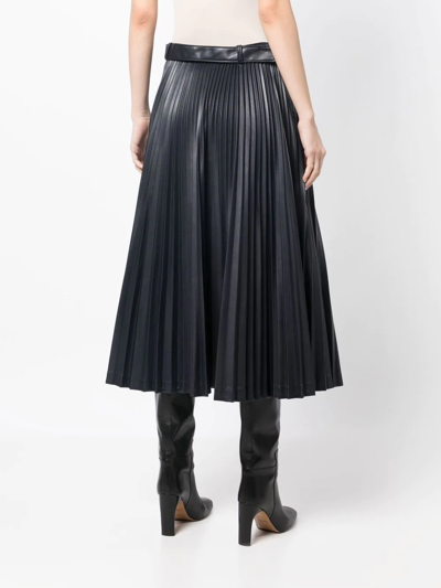3.1 Phillip Lim Navy Asymmetric Midi Skirt In Ink