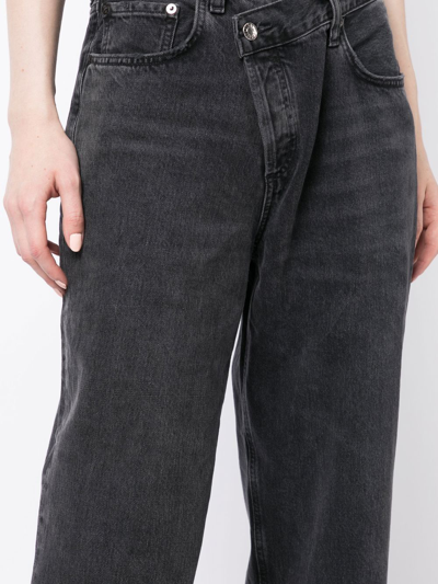 Shop Agolde High-waist Straight-leg Jeans In Schwarz