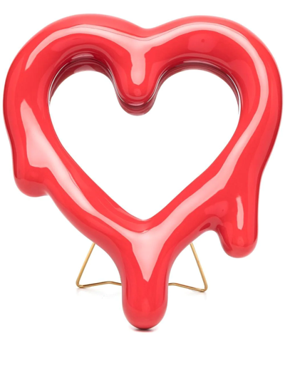 Shop Seletti Melted Heart Photo Frame (30x35cm) In Red