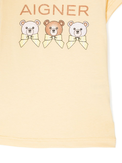Aigner Logo-print Short-sleeve T-shirt In Weiss