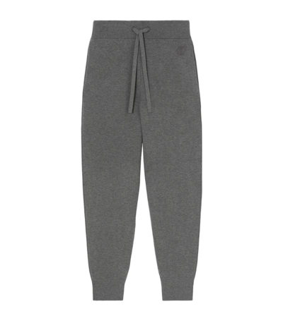 Shop Burberry Cashmere-cotton Sweatpants In Grey