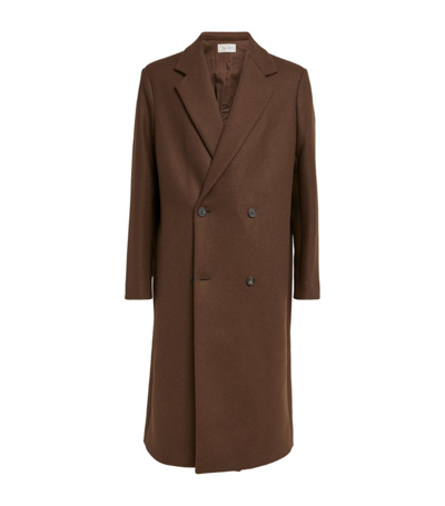 Shop The Row Wool Charles Overcoat In Brown